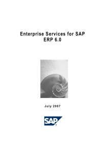 Enterprise Services for SAP ERP 6.0