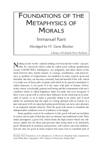 foundations of the metaphysics of morals