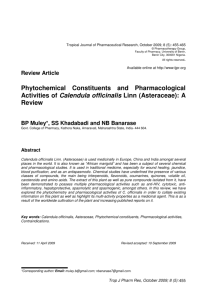 Phytochemical Constituents and Pharmacological Activities