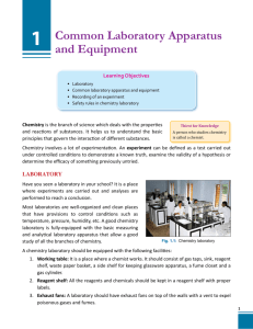 1 Common Laboratory Apparatus and Equipment