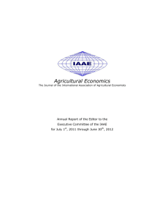 2012 Annual Report - International Association of Agricultural
