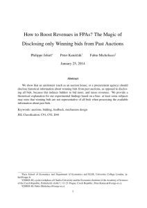 How to Boost Revenues in FPAs? The Magic of Disclosing only