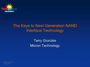 The Keys to Next Generation NAND Interface Technology