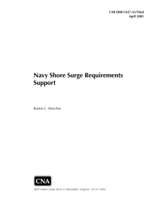 Navy Shore Surge Requirements Support