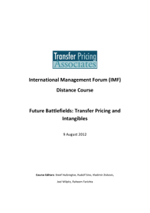 Transfer Pricing and Intangibles