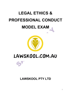 legal ethics & professional conduct model exam