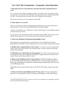 New York Bar Examination - Frequently Asked Questions