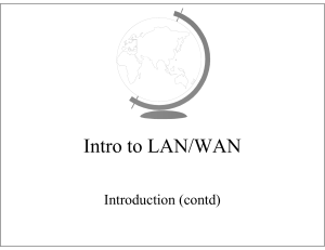 Intro to LAN/WAN