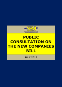 public consultation on the new companies bill