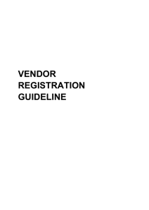vendor registration guideline