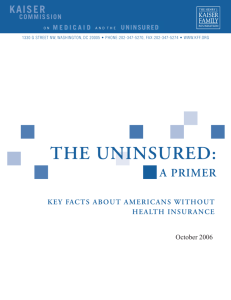 The Uninsured - Public Health/Interdisciplinary Ambulatory