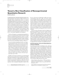 (2001). Toward a new classification of nonexperimental quantitative