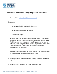 Instructions for Students Completing Course Evaluations 1. Access
