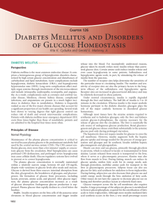 Diabetes Mellitus and Disorders of Glucose Homeostasis