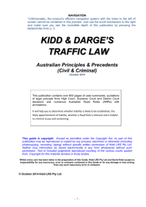 KIDD & DARGE'S - Kidd's Law Publications