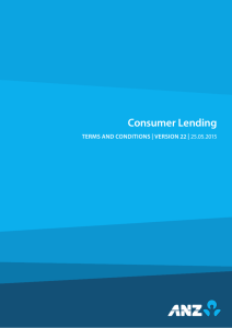 Consumer Lending Terms and Conditions