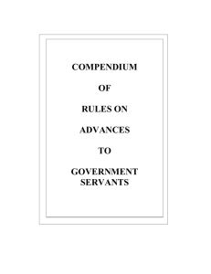 compendium of rules on advances to government servants