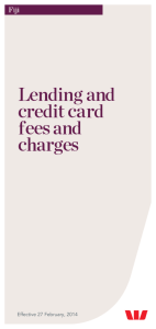 Fiji Lending and Credit Card Fees and Charges Booklet (PDF 165kb)