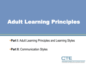 Adult Learning Principles