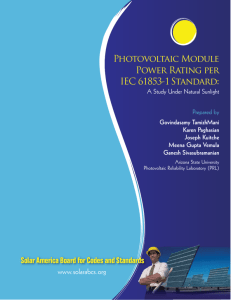 Photovoltaic Module Power Rating per IEC 61853-1