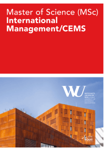 Master of Science (MSc) International Management/CEMS