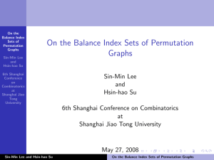 On the Balance Index Sets of Permutation Graphs