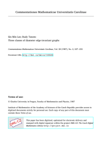 Three classes of diameter edge