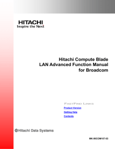 Hitachi Compute Blade LAN Advanced Function Manual for Broadcom