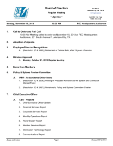 Board of Directors - Pedernales Electric Cooperative