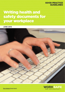 Writing health and safety documents for your