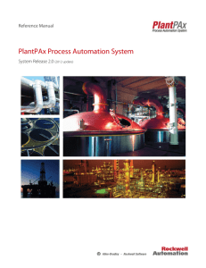 PlantPAx Process Automation System Reference Manual
