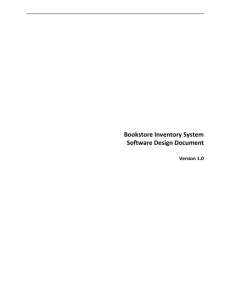 Bookstore Inventory System Software Design Document