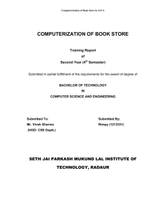 Computerization of Book Store