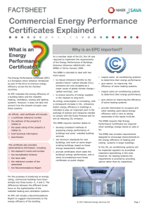 Commercial Energy Performance Certificates Explained