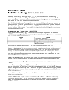 2012 NC Energy Conservation Code - North Carolina Department of