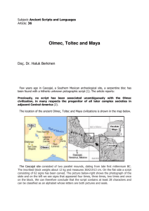Olmec, Toltec and Maya
