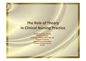 The Role of Theory in Clinical Nursing Practice