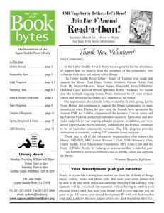 Newsletter - Upper Saddle River Library