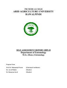 Entomology-2nd-M.Sc (Hons). - University of Arid Agriculture