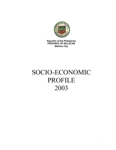 2003 Bulacan Socio-Economic Profile