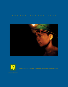 2003 Annual Report - Lepanto Consolidated Mining Company