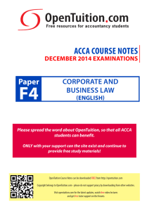 ACCA COURSE NOTES