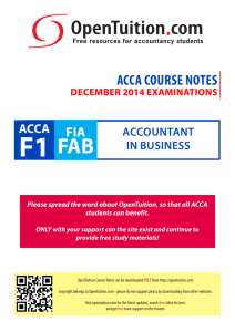 ACCA F1 course notes December 2014