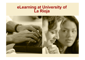 eLearning at University of L Ri j a Rioja