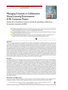 Managing Creativity in Collaborative Virtual Learning Environments