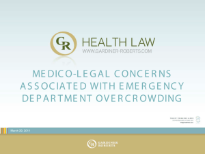 medico-legal concerns associated with emergency department