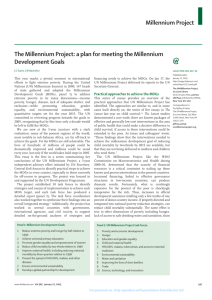 Millennium Project The Millennium Project: a plan for meeting the