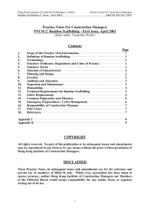 PNCM2: Temporary Works (TW)/ Bamboo Scaffolding