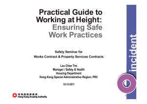 Safe Working Methods - Hong Kong Housing Authority
