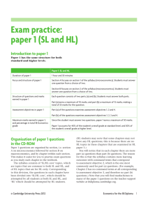 Exam practice: paper 1 (SL and HL)